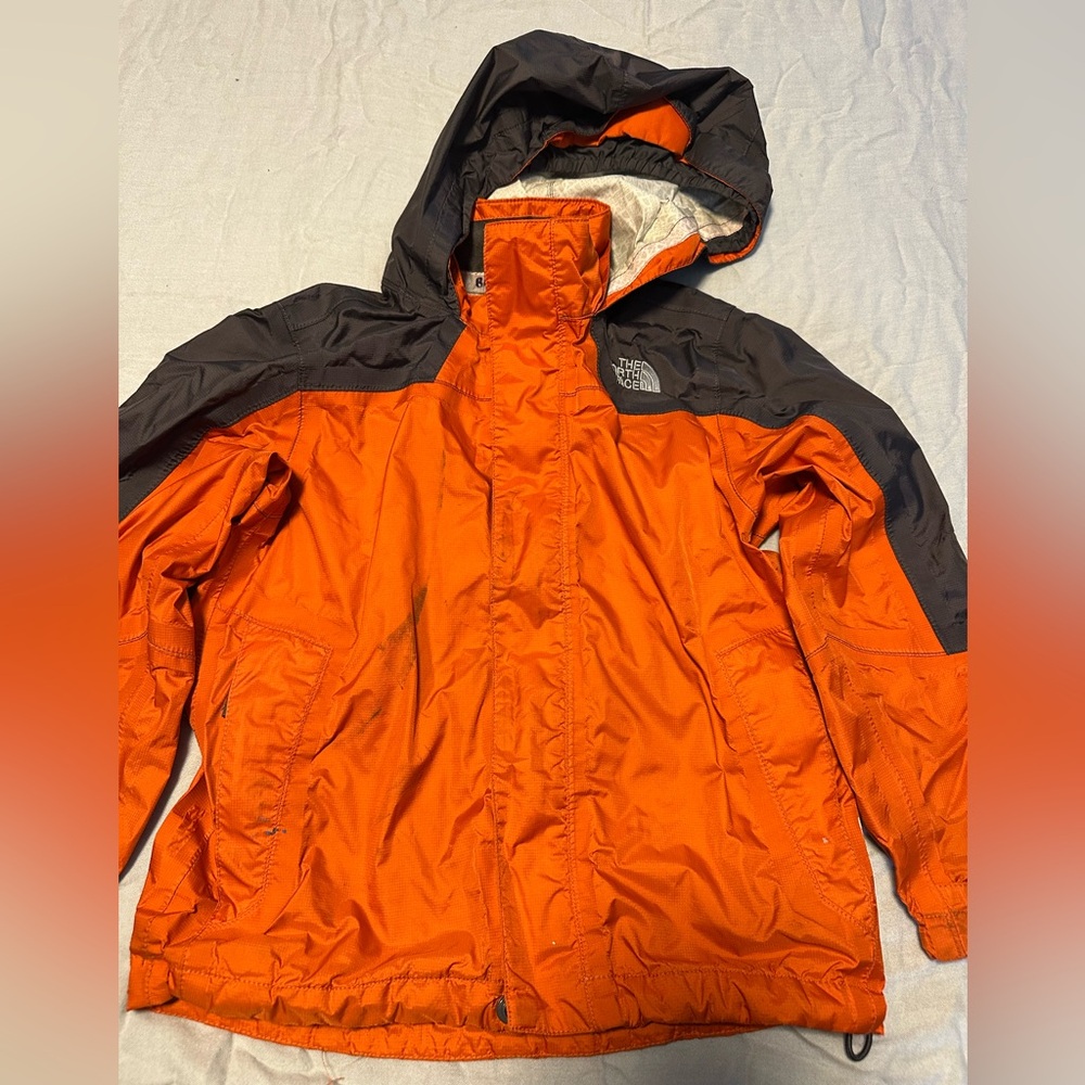 The North Face Orange and Gray Windbreaker Jacket